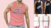 3410+ Men's Tank Top Mockup Free Unique High-Resolution PSD