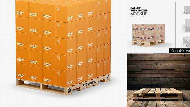 3418+ Pallet Mockup Free Custom Graphic Mockup File