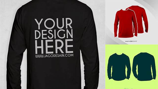 3424+ Download Mockup Kaos Lengan Panjang Cdr PSD Free Download