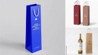 3426+ Wine Paper Bag Mockup Professional PSD Template