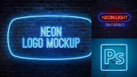 3442+ Neon Mockup Psd Free Free PSD