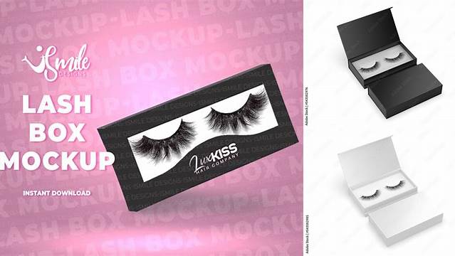 3447+ Eyelash Box Mockup Free Include TIFF