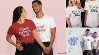 345+ Couple T Shirt Mockup Easy Editable