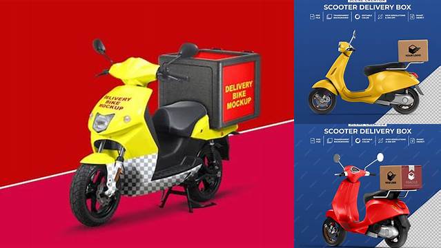 3461+ Bike Delivery Mockup Smart Layer PSD