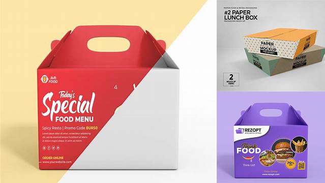 3464+ Template Paper Lunch Box High-Resolution PSD Download