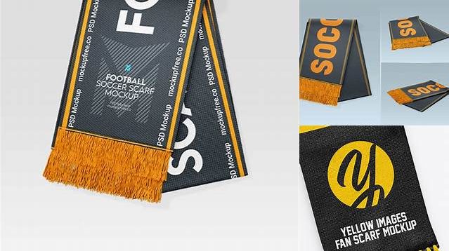 3492+ Football Scarf Mockup Free Stylish Free PSD