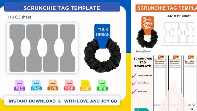 3494+ Editable Free Printable Scrunchie Tag Template Exclusive Free PSD Mockups