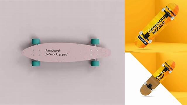 3503+ Longboard Mockup PSD Free Download