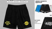 3503+ Mesh Shorts Mockup Free Easy to Use PSD