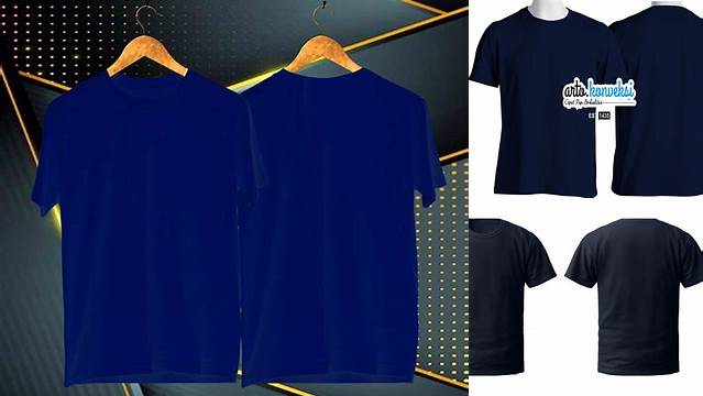 3505+ Mockup Kaos Navy Depan Belakang Creative PSD Resources