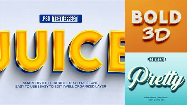 3512+ Free 3d Text Mockup Easy-to-Edit PSD