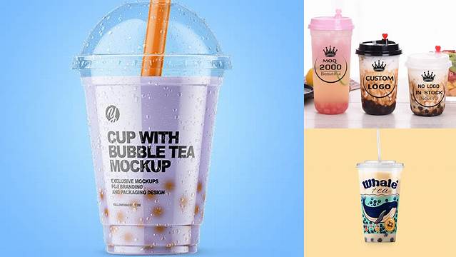 3515+ Mockup Cup Boba Digital Download