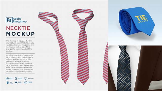 3515+ Necktie Mockup Free Easy Editable