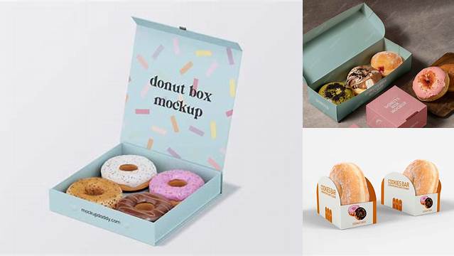 3516+ Donut Box Mockup Free Best for Showcase