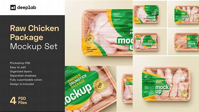 3518+ Chicken Packaging Mockup Creative Design Mockup