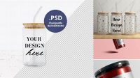 3522+ Can Glass Mockup Free PSD