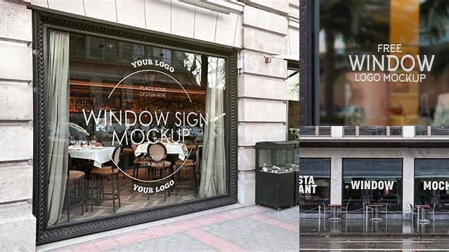 3528+ Glass Window Mockup PSD Free Download