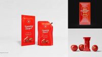 3543+ Ketchup Sachet Mockup Stylish Free PSD