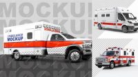 3587+ Ambulance Mockup Psd Advanced Editable PSD