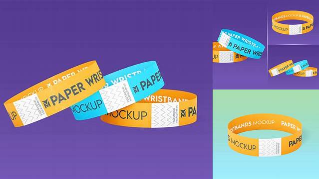 3587+ Paper Wristband Mockup Free Easy Editable