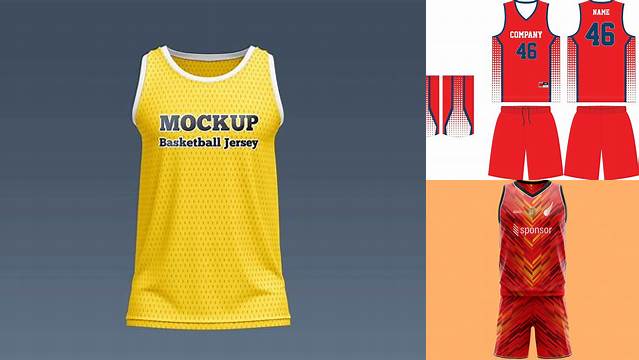 3588+ Basketball Uniform Mockup Free PSD