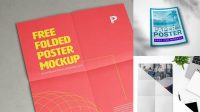 359+ Folded Poster Mockup PSD File Download