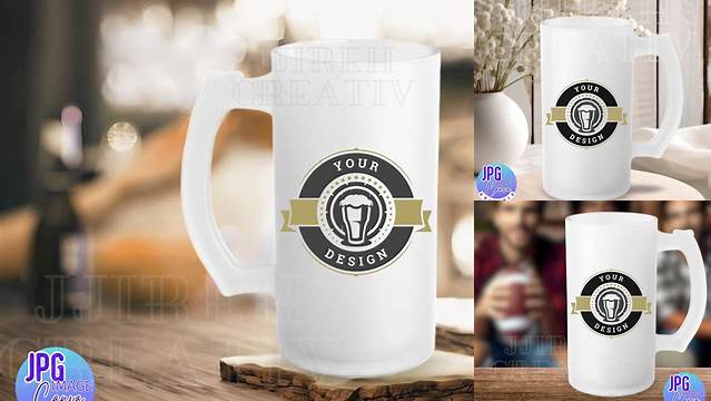 3598+ Frosted Beer Mug Mockup Best for Showcase