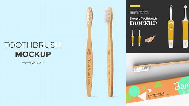 3606+ Toothbrush Mockup Free Editable and Customizable PSD