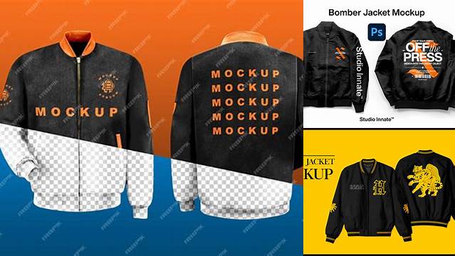 3617+ Bomber Jacket Psd Free Mockup Templates