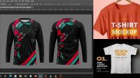 3628+ Sublimation T-shirt Design Free Download Mockup PSD Free Download