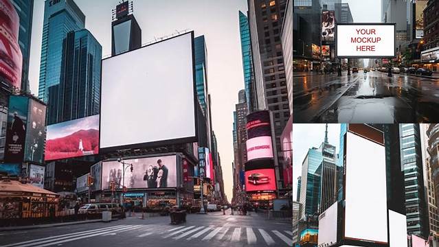 3635+ Times Square Mockup Free Stylish Free PSD