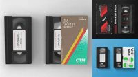 3636+ Vhs Cassette Mockup Free Editable and Customizable PSD