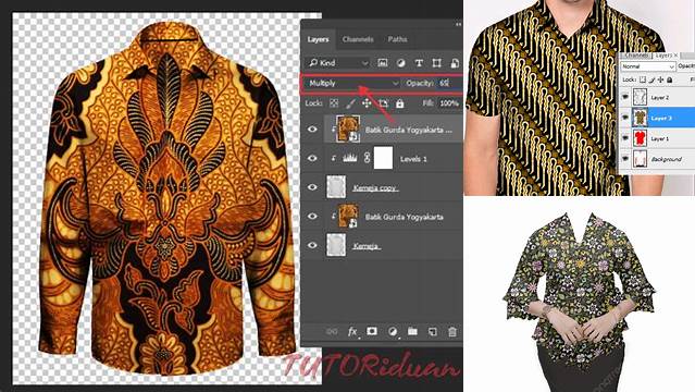 364+ Template Baju Batik Untuk Photoshop Free PSD