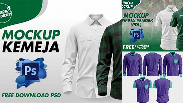 3641+ Mockup Baju Kemeja Include TIFF