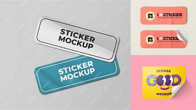 3650+ Rectangle Sticker Mockup High-Quality PSD