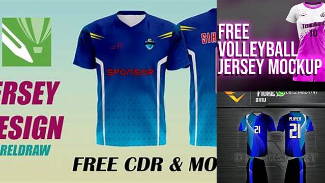 3685+ Mockup Jersey Voli Cdr Premium Design Freebie