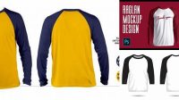 3716+ Mockup Kaos Raglan Cdr Download Free