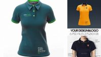 3719+ Female Polo Shirt Mockup Psd Free Download Smart PNG Image