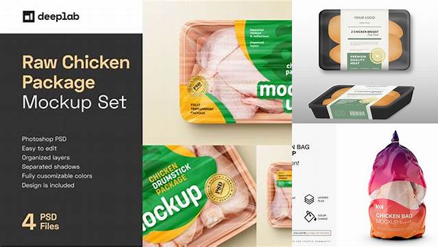 3724+ Chicken Packaging Mockup Free Layered Photoshop Template