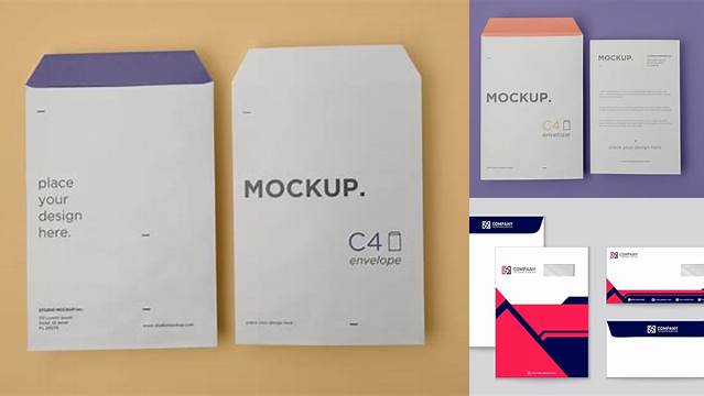 3733+ A4 Envelope Mockup Premium Design Freebie