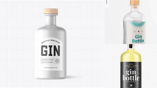 3762+ Free Gin Bottle Mockup Include TIFF