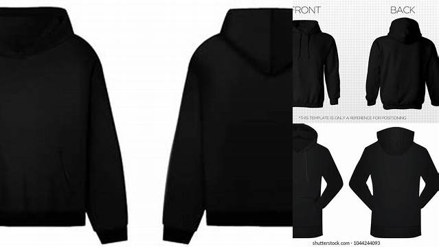 3772+ Mockup Hoodie Hitam Customizable Design Files