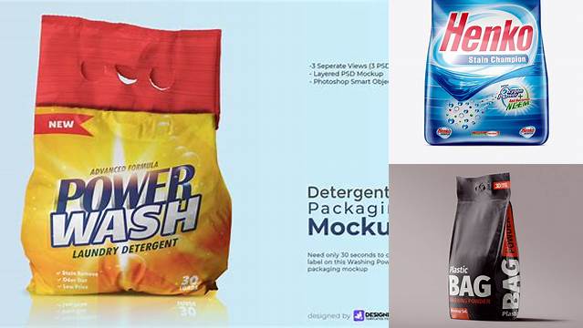 3774+ Washing Powder Bag Mockup Free Best for Showcase