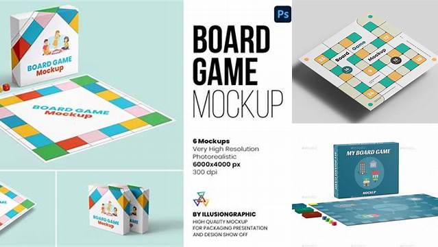 3776+ Free Board Game Mockup Smart PNG Image