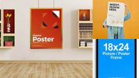 3786+ 18x24 Poster Mockup Best for Showcase