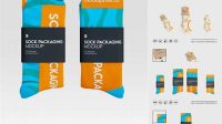 3787+ Sock Packaging Mockup Smart Layer Mockup Free