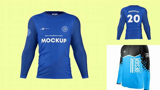 3789+ Long Sleeve Jersey Mockup Psd Free Easy Editable