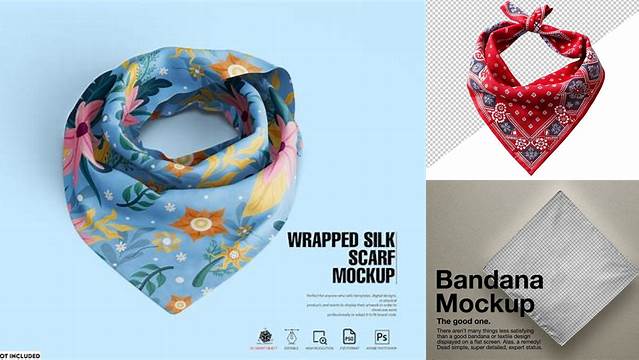 3803+ Bandana Mockup PSD Download