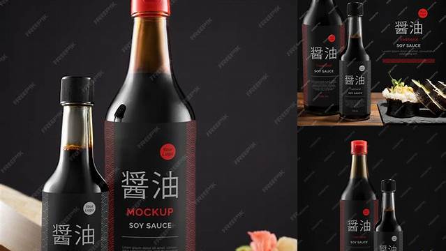 3803+ Soy Sauce Bottle Mockup Professional PSD Resource