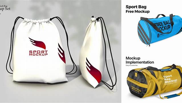 3807+ Sports Bag Mockup Include TIFF